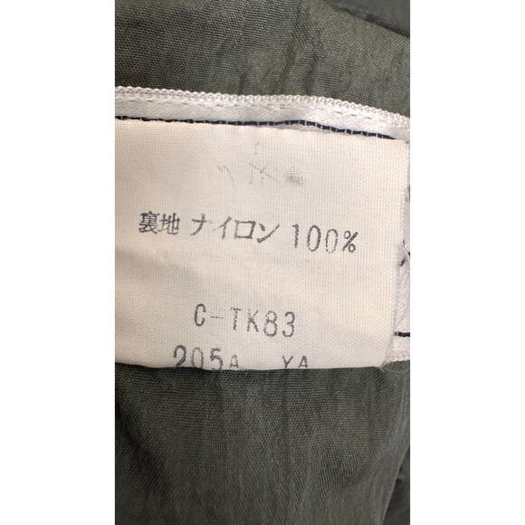 Vintage 1980s Sanyō Reversible Japanese Nylon Coat A-Line Olive & Red medium - Picture 12 of 13